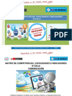 Matriz de Competencias y Capacidades e Indicadores para El Iv Ciclo PDF