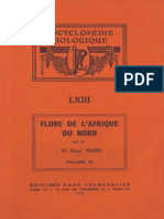 Flore de L'afrique Du Nord (Maroc, Algérie, Tunisie, Tripolitaine, Cyrénaïque Et Sahara), Vol. 11, R. Maire (1964)