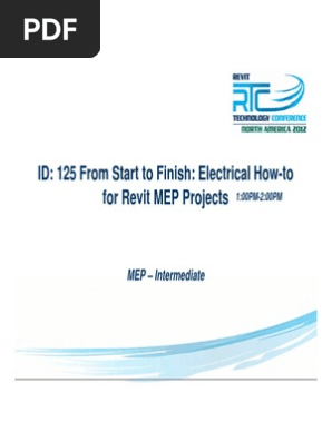 S14 From Start to Finish Electrical How - To for Revit MEP Projects-Joe Kerfoot