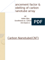 Enhancement Factor & Modelling of Carbon Nanotube Array: BY Ishita Ojha Enrollment No. 1201501029 ECE Batch-1