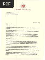 Warsi Shapps Letter
