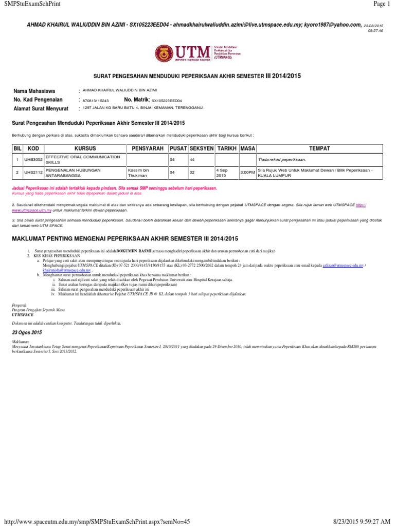 Slip Peperiksaan PDF PDF