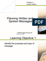 Planning Written and Spoken Messages: Lecture Slides
