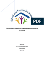 role of a principal the principal and communities of engagement for families in 2015-2016 final