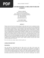 Download Age Gender and Religiosity as Related to Death Anxiety by Sunway University SN29136692 doc pdf