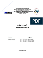 Informe de Matemática II Sobre Producto Notable, Formula de 2do Grado y Factorización.