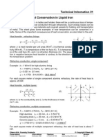 Heat Conservation in Liquid Iron