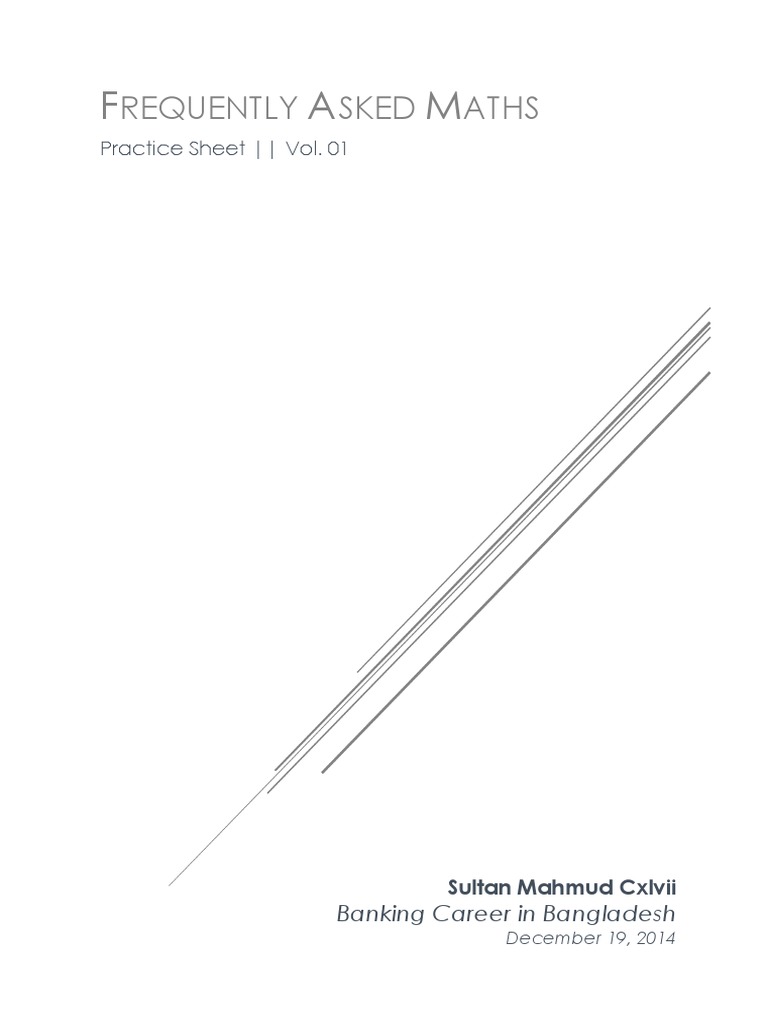 Frequently Asked Maths Vol 1 | PDF | Teaching Methods & Materials