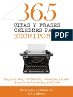 365 Citas y Frases Célebres Para Escritores - J. a. Cabrera