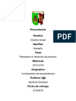 Planeacion y Desarrollo de Producto