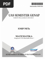 Soal Pengayaan UAS Matematika Kelas 7 Semester Genap 2015 PDF