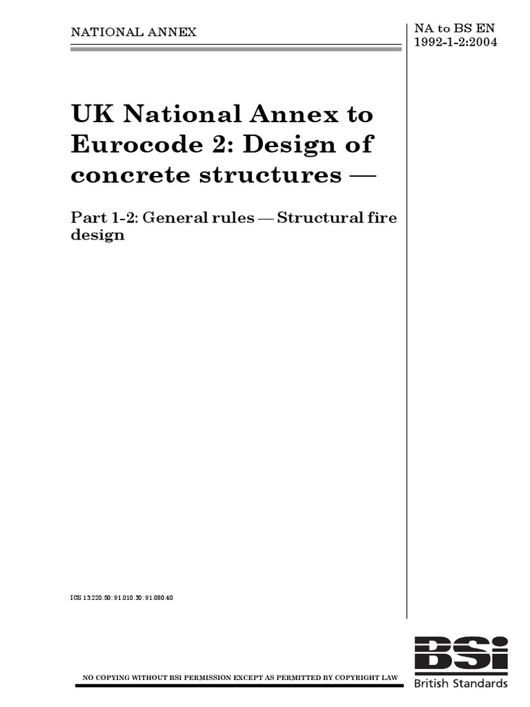 BS en 1992-1!2!2004 - Annex - UK - Design of Concrete StructuresP | PDF ...