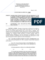 Amendment Ot RR2-98 Providing Additional Transactions Subject To Creditable Withholding Tax Re-Establishing Policy On Capital Gain Tax (RR 17-2003) PDF