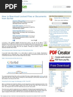 How to Download Locked Files or Documents From Scribd PCs Place