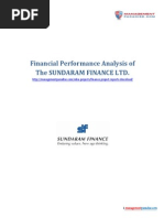 Sundaram Finance LTD - Financial Analysis Study