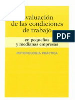 evaluación de las condiciones de trabajo