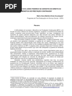O TRABALHO DOS JUÍZES FEDERAIS NA GARANTIA DO DIREITO AO BENEFÍCIO DE PRESTAÇÃO CONTINUADA