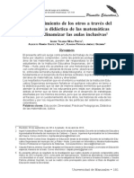 El reconocimiento de los otros a través del juego en la didáctica de las matemáticas permite dinamizar las aulas inclusivas