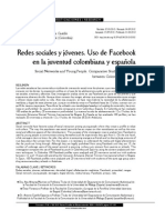 Redes sociales y jóvenes. Uso de Face book en la juventud colombiana y española