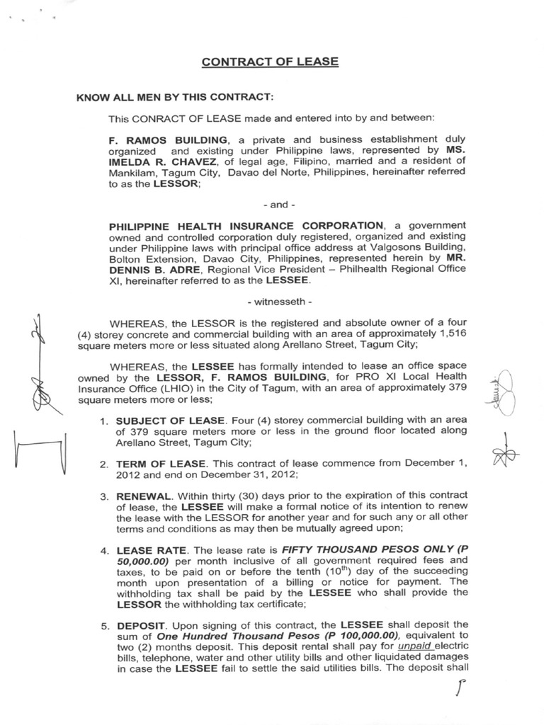 Contract Lease Government