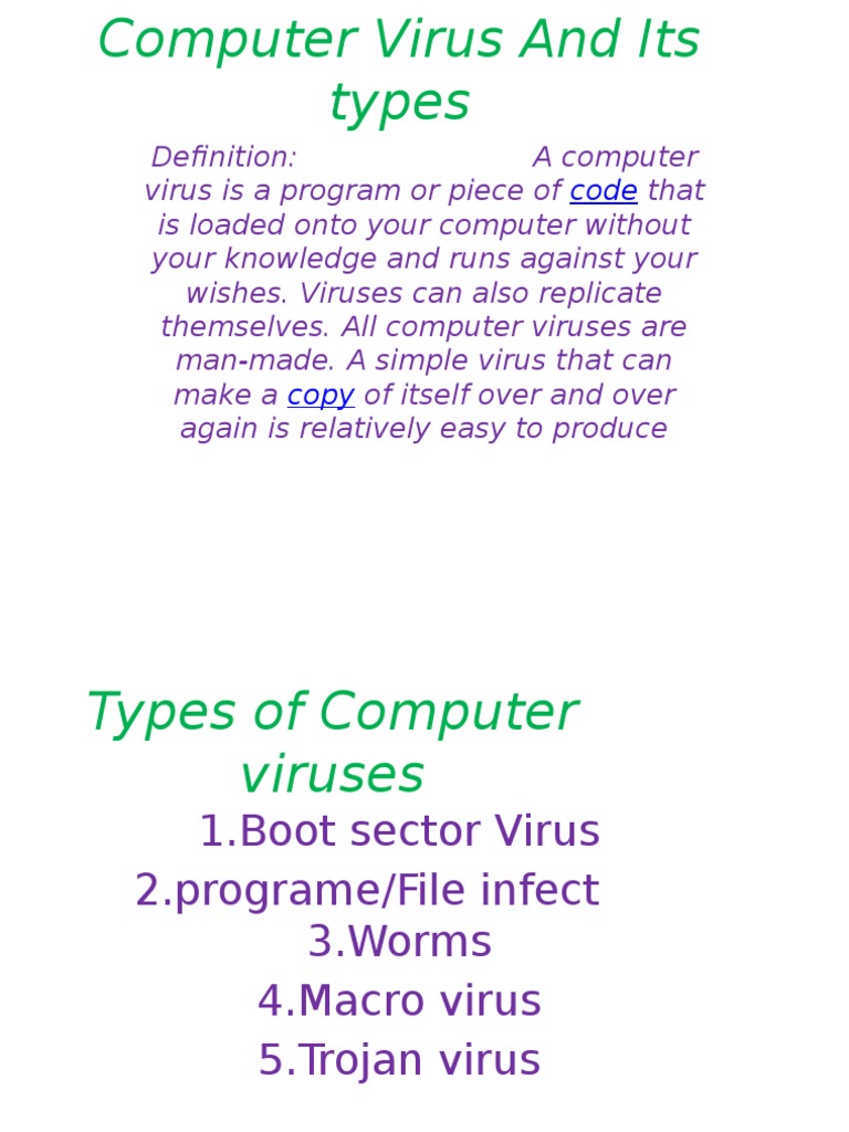 Computer Virus and Its Types | PDF | Computer Virus | Booting