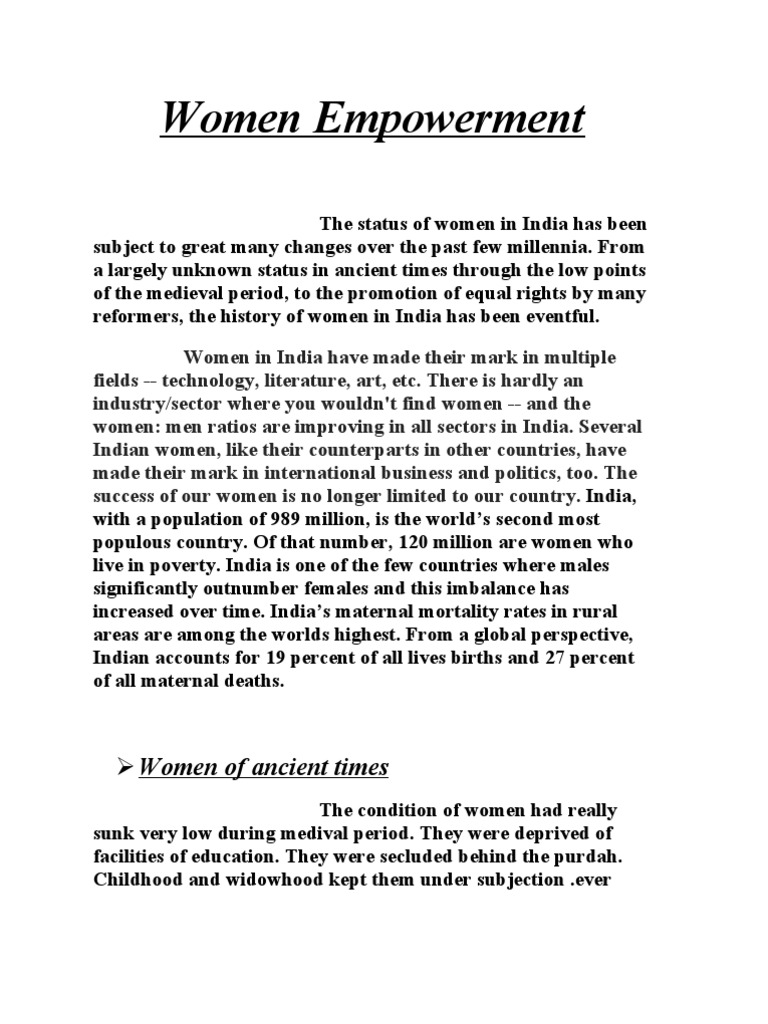 Empowerment and History of Women in India | PDF | Widow | Mahatma Gandhi