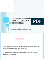 Tipos de Energía Utilizados en Las Industrias