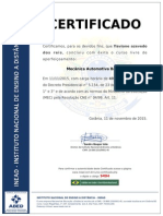 Certificado Mecânica Automotiva