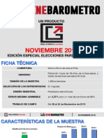 Encuesta de Venebarometro Noviembre 2015 Edición Especial Elecciones Parlamentarias 6D