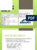 Trabajo de WPS, Según Asme Ix