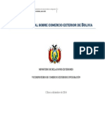 Boletn Mensual de Comercio Exterior de Bolivia A Diciembre de 2014
