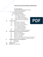 Esquema Del Proyecto de Tesis de Enfoque Cuantitativo