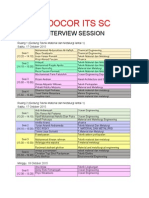 INDOCOR ITS SC Interview Schedule