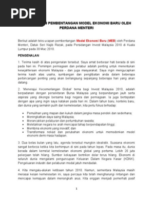 Model Ekonomi Baru Pdf