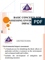 ENVIRONMENTAL IMPACT ASSESSMENT (MSM3208) LECTURE NOTES 2-Basic Concepts For Assessing Environmental Impacts