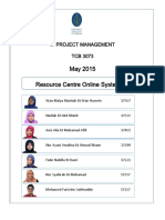 IT Project Management Plan for Resource Centre Online System (RCOS