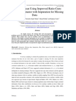 Estimation of Mean Using Improved Ratio-Cum- Product Type Estimator with Imputation for Missing Data