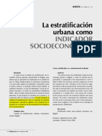 1.3. La Estratificación Urbana Como Indicador Socieconómico