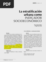 1.3. La Estratificación Urbana Como Indicador Socieconómico