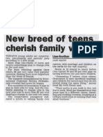 Teens Cherish Family