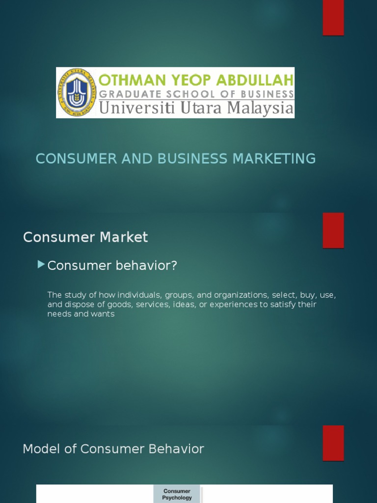 Consumer Business Marketing Pdf Marketing Behavior