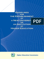 Criteria Guidelines of University Institutions Campuses