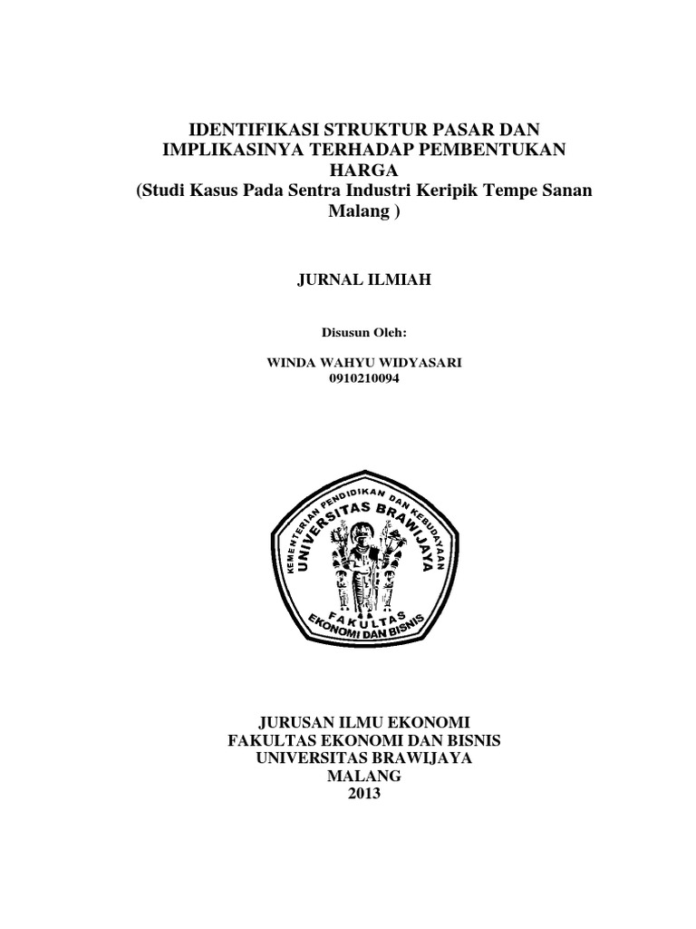 Contoh Jurnal Ekonomi Manajerial