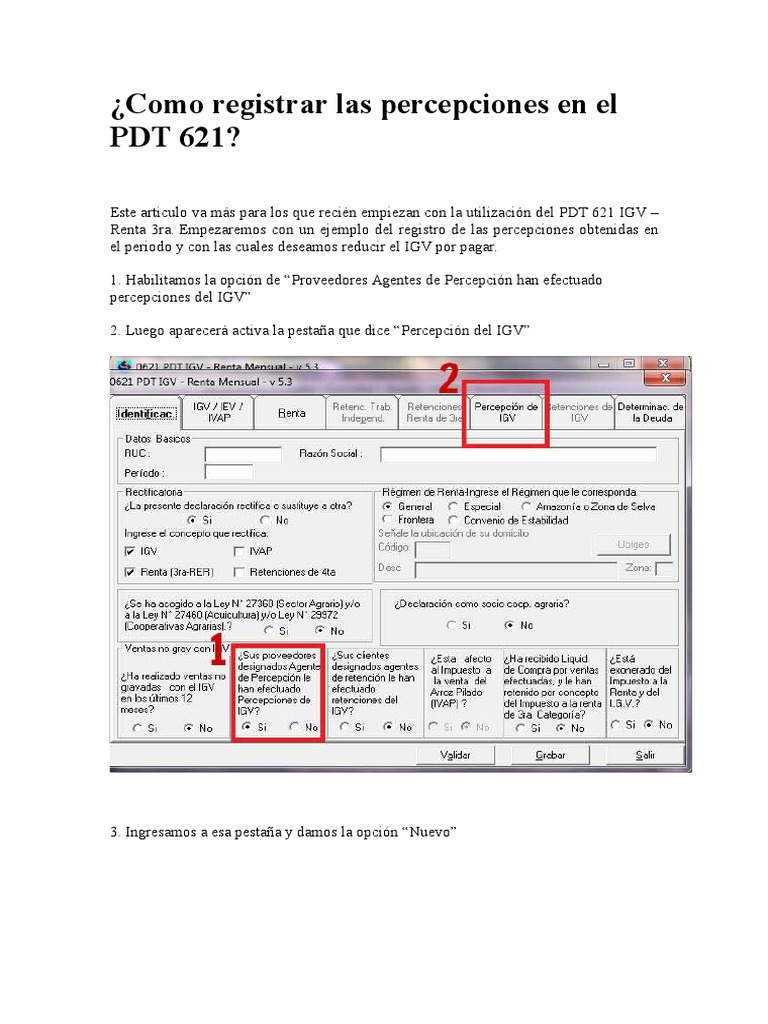 Percepciones en El PDT 621 | PDF | Business | Ocio