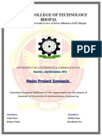 Oriental College of Technology Bhopal: Major Project Synopsis