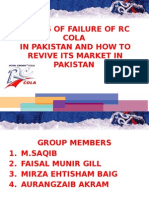 Causes of Failure of RC Cola in Pakistan and How To Revive Its Market in Pakistan