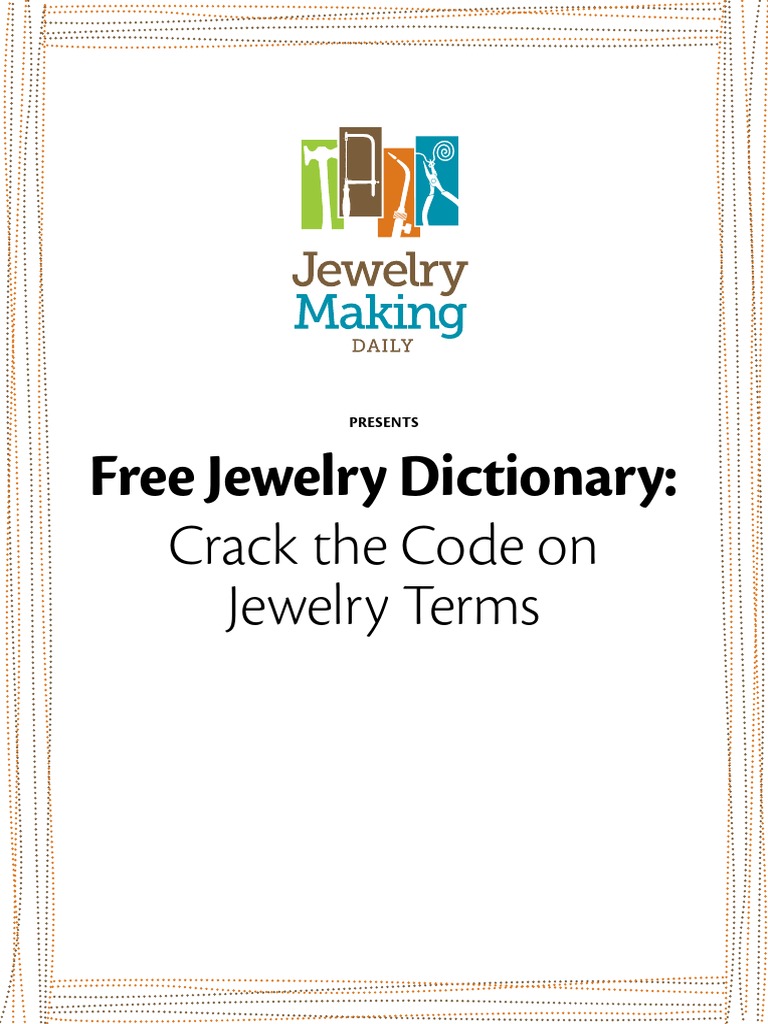 Jewelry Making Dictionary Glossary PDF Gemstone Abrasive