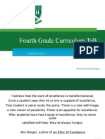 Fourth Grade Curriculum Talk: September 2015