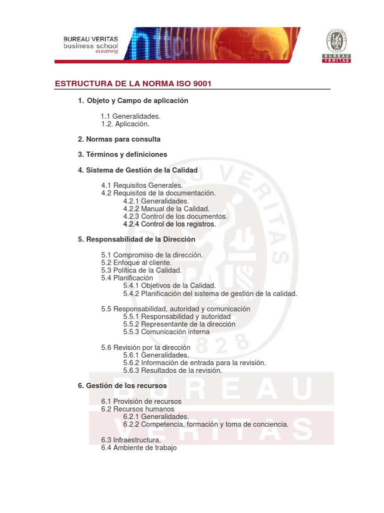 Estructura de la Norma ISO 9001:2015 | PDF