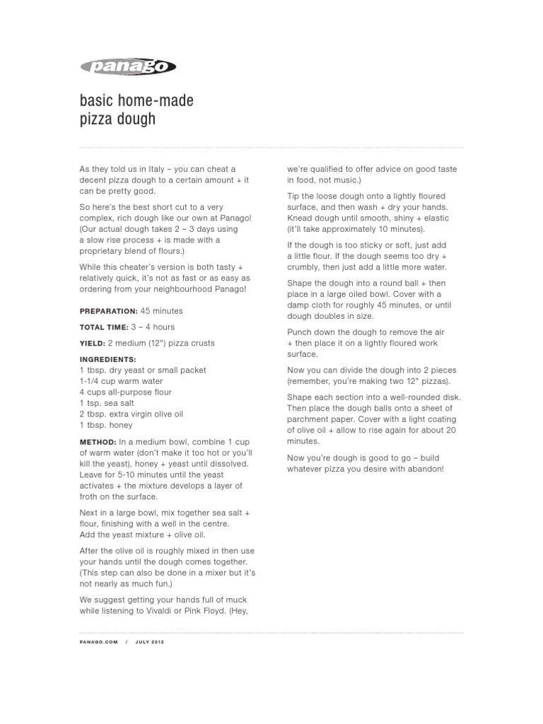 Recipe Downloads Doughs PDF Dough European Cuisine